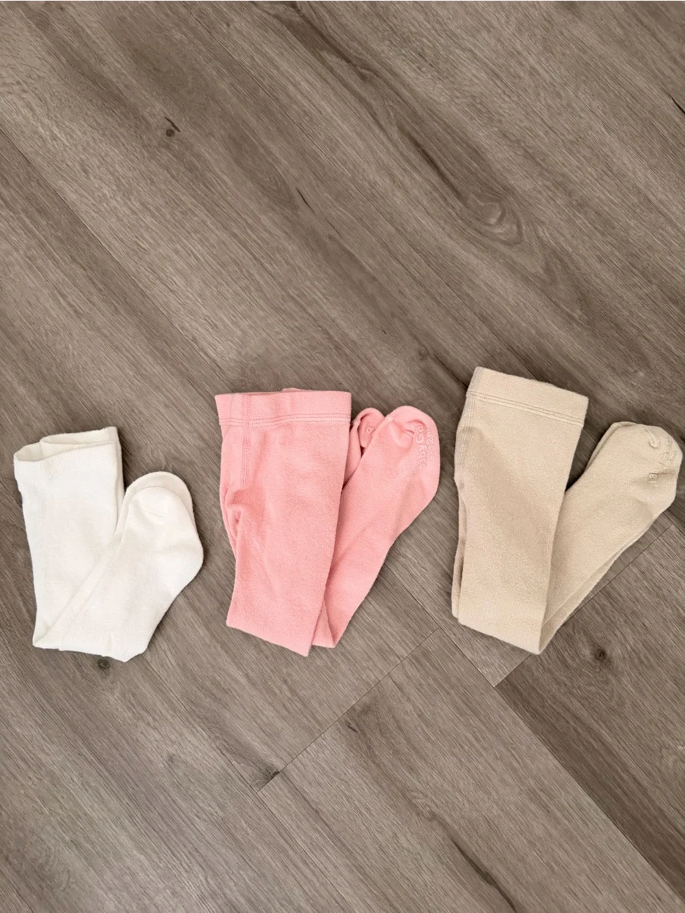 Baby Non-Slip Tights  - Pink, Cream, Beige Size NB-12 Months